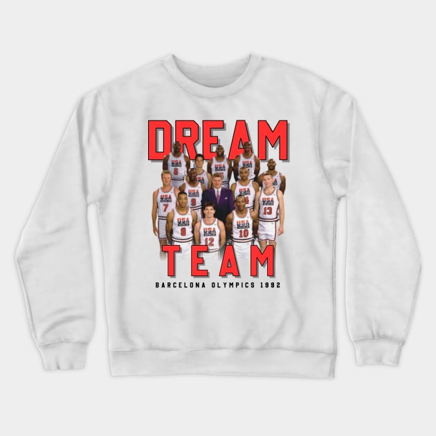 Dream Team Aesthetic Tribute 〶 Crewneck Sweatshirt by Terahertz'Cloth
